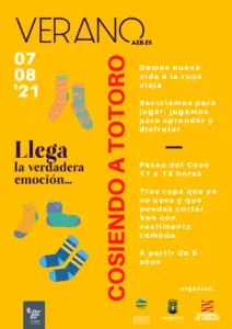 Cartel actividad Cosiendo a Totoro para Asociación de Empresarios de Barbastro