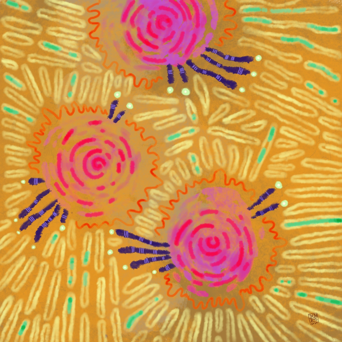 cuadro abstracción orgánica