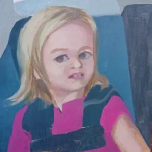 Side Eyeing Chloe - Pintura original María Maza